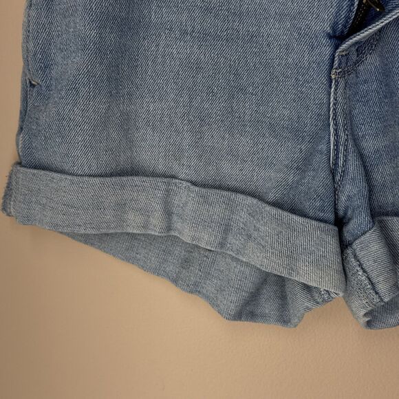 HOLLISTER Womens Light Denim Wash Paper Bag Ultra High Rise Mom Shorts Size 1 - Picture 7 of 9